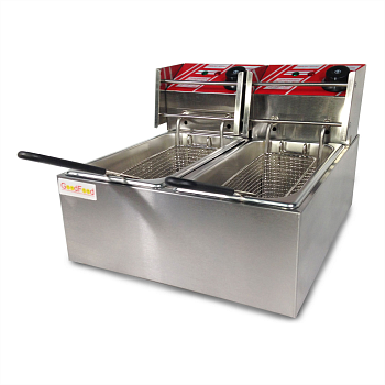 Фритюрница GoodFood EF4+4 электрическая профессиональная 4+4 л