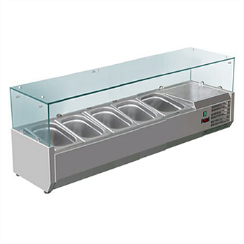 Витрина для топпинга Hurakan HKN-GXD1200GC холодильная для пиццы пиццерии