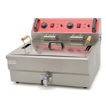 Чебуречница GoodFood EF30V с краном электрическая профессиональная 30 л
