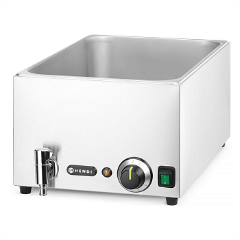 Мармит тепловой Hendi 238912 GN 1/1 со сливным краном электрический профессиональный