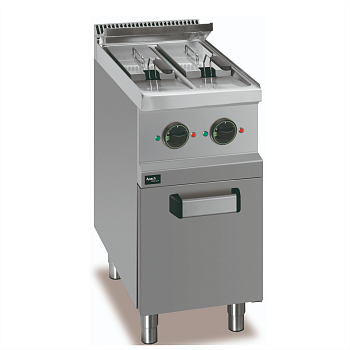 Фритюрница Apach APFE-47/2P с краном электрическая профессиональная 6+6 л