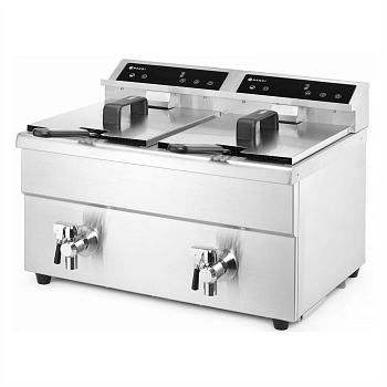 Фритюрница Hendi 215029 с краном индукционная профессиональная 8+8 л