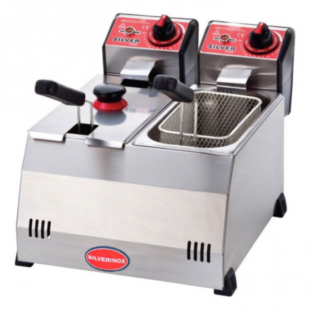 Фритюрниця Silver 2141 електрична професійна 3+3 л