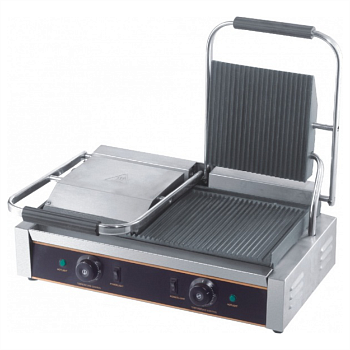 Гриль контактный Reednee CGR22  прижимной профессиональный ребристый