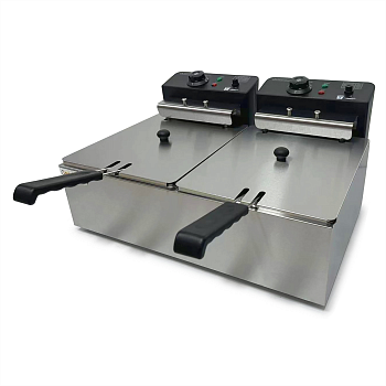 Фритюрница GoodFood EF66 BLACK электрическая профессиональная 6+6 л